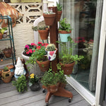 Load image into Gallery viewer, 10 Pot All Cedar Tower w/ casters 
