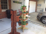 Load image into Gallery viewer, 13 Pot 4 Way Tower  in Red Oak &amp; Natural 
