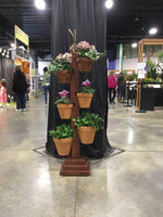 Load image into Gallery viewer, 6 Pot Mahogany Tower at the Boston Flower Show
