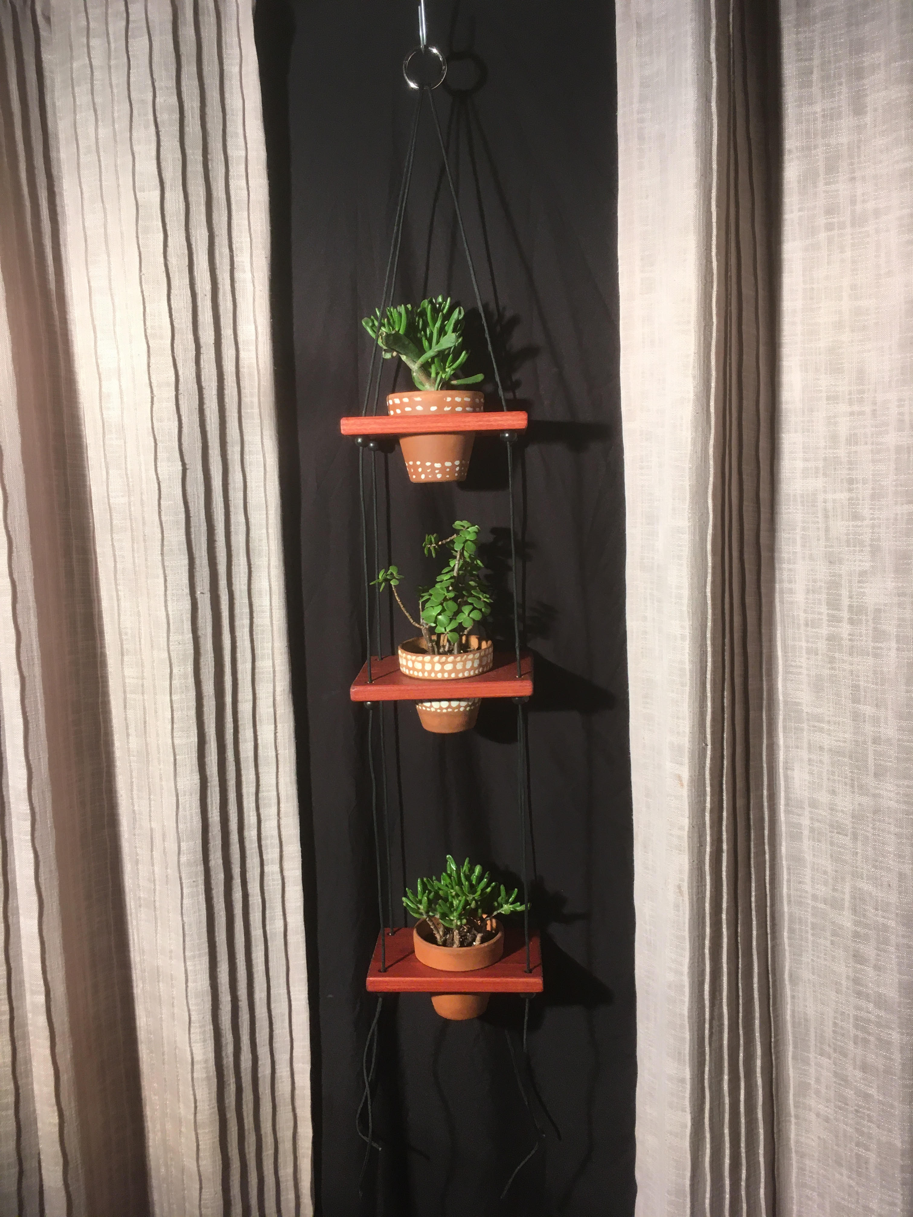 hanging planter 3 tier 3 Pot Plant Shelf "Shwing" – Clay Pot Swings