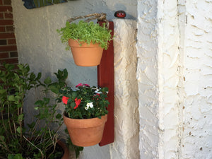 terracotta wall pots for plants 2 Pot Post & Wall Mount – Clay Pot Swings