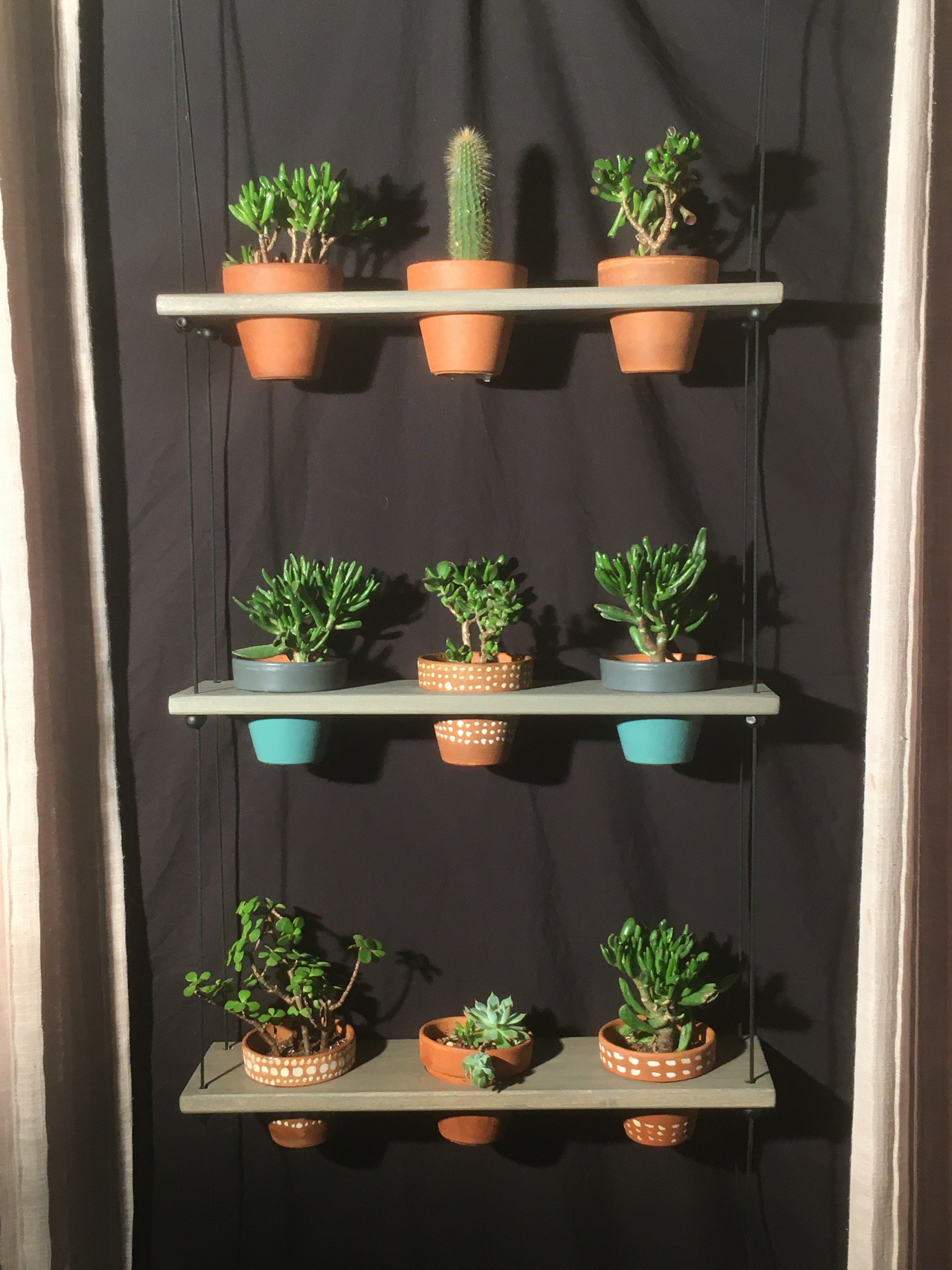 hanging clay pots for plants 9 Pot Plant Shelf "Shwing" – Clay Pot Swings