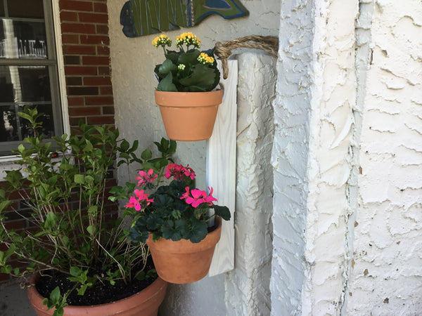 terracotta wall mounted plant pots 2 Pot Post & Wall Mount – Clay Pot Swings
