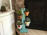 Load image into Gallery viewer, Vintage Aqua 4 Pot Tower 
