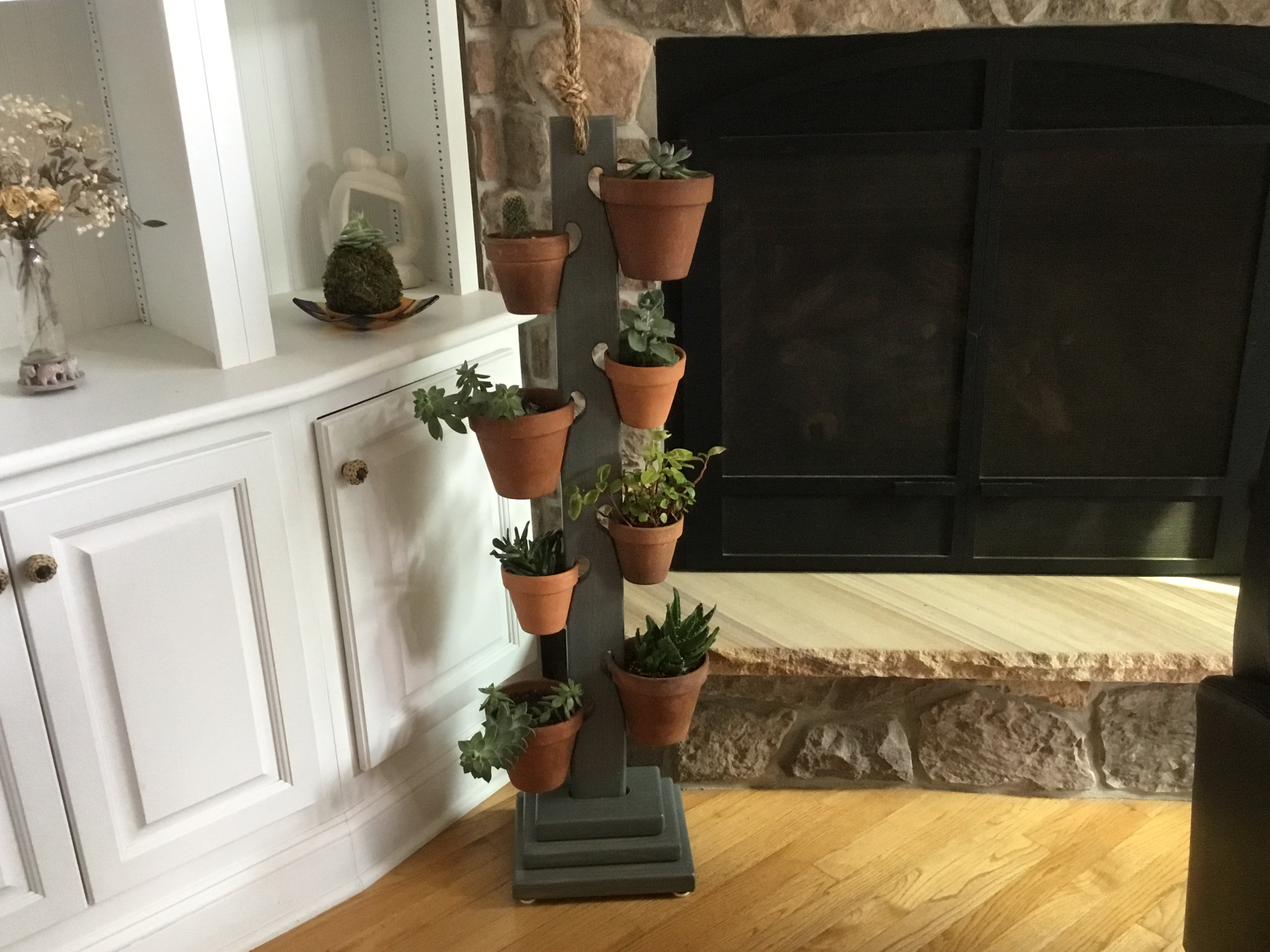 8 Pot Tower in  Weathered Gray