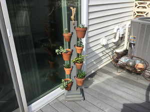 8 Pot Tower in  Weathered Gray